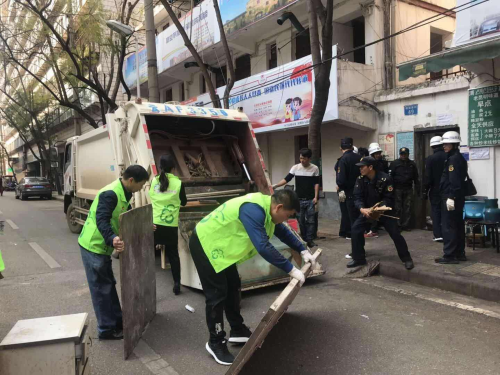 强化网格责任   大观街道联合多部门整治靖国路城市环境 中国科学网www.minimouse.com.cn