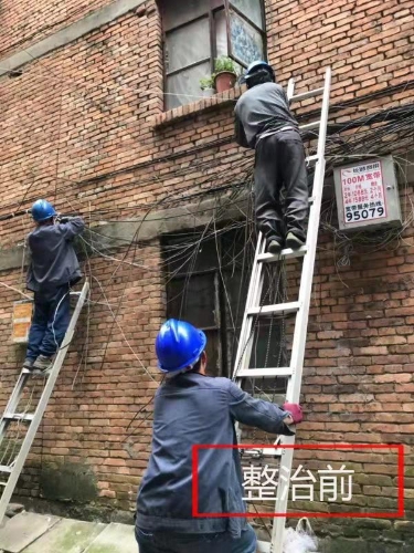 小菜园通信线缆整治前