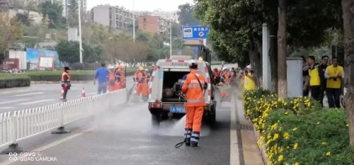 龙锦社区工作人员参加昆八中路段道路淹积水应急演练活动 中国科学网www.minimouse.com.cn