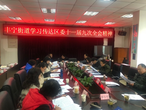 丰宁街道学习传达区委十一届全会精神1