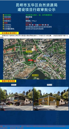 批前公示--五华区青云街81、82、83号修缮项目 中国科学网www.minimouse.com.cn