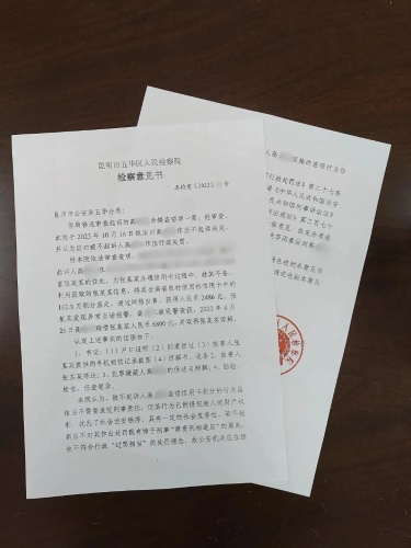 检察意见书