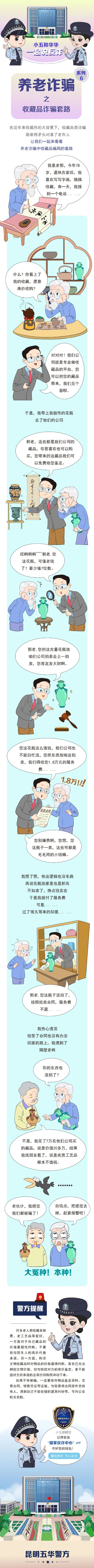 （6）昆明五华警方原创漫画｜防范养老诈骗系列宣传——收藏品诈骗套路